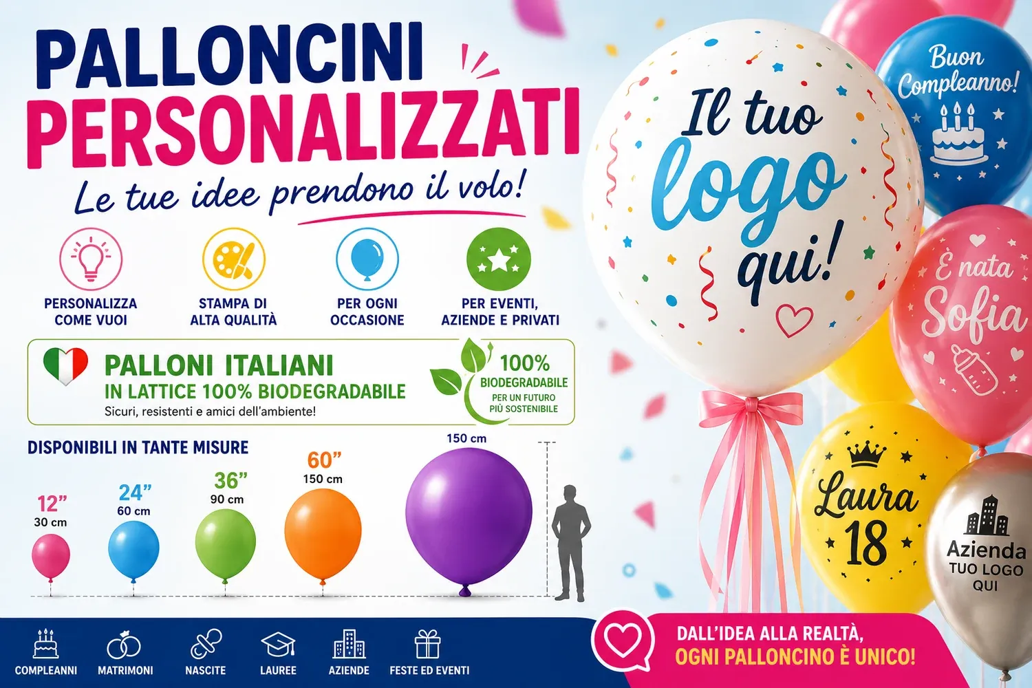 Locandina palloncini personalizzati - Punto Feste